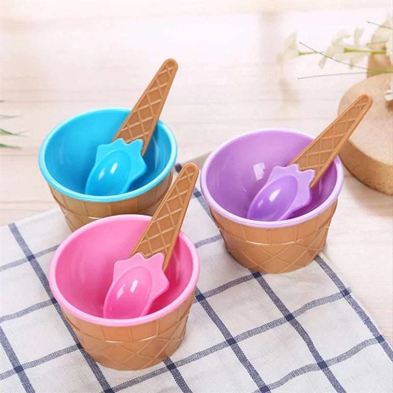 7 Color Cute Ice Cream Cup Set