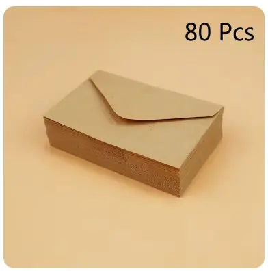 Classical White & Black Mini Paper Envelopes - 10/20/40/80PCS