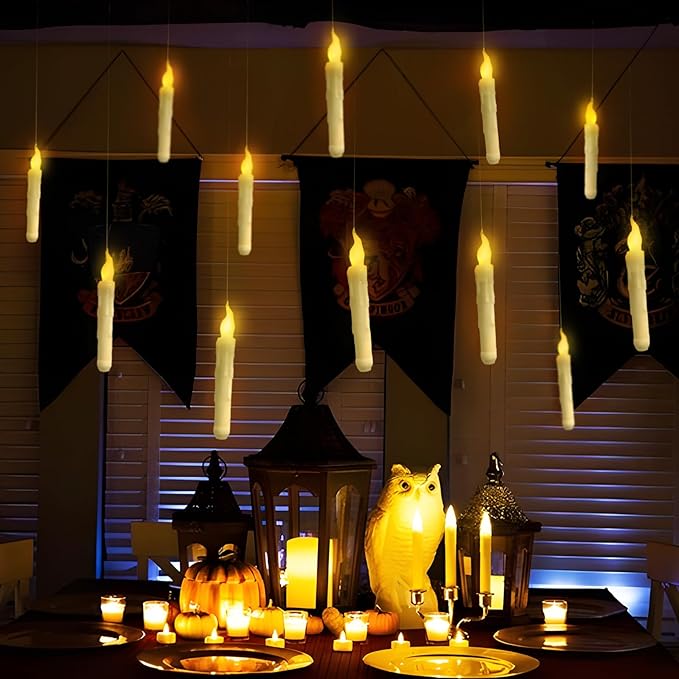  LED Candles with Remote Control - Halloween Decor 12Pcs Floating