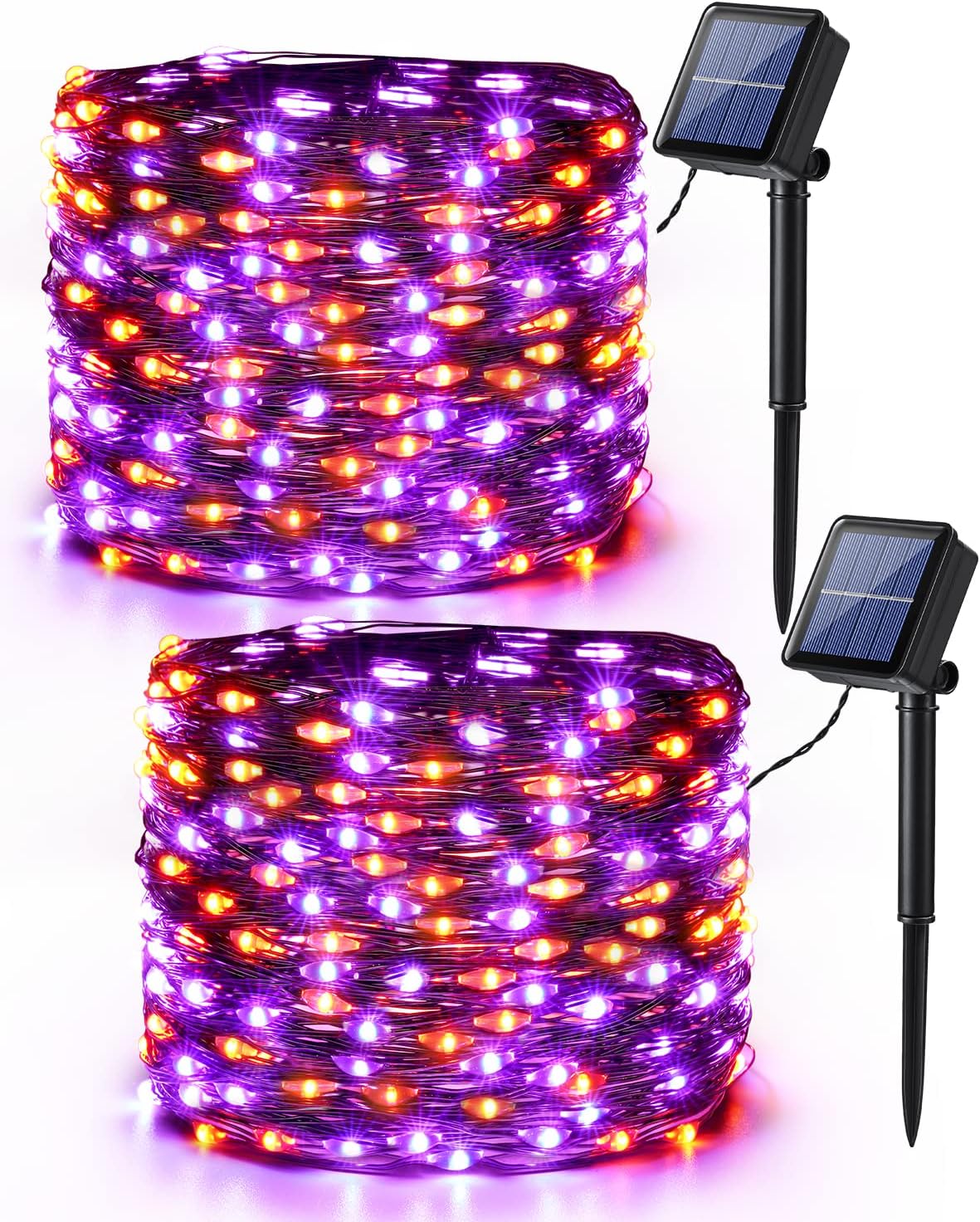 Brizled Orange & Purple Halloween Lights, 2 Pack, 78ft, 240 LEDs