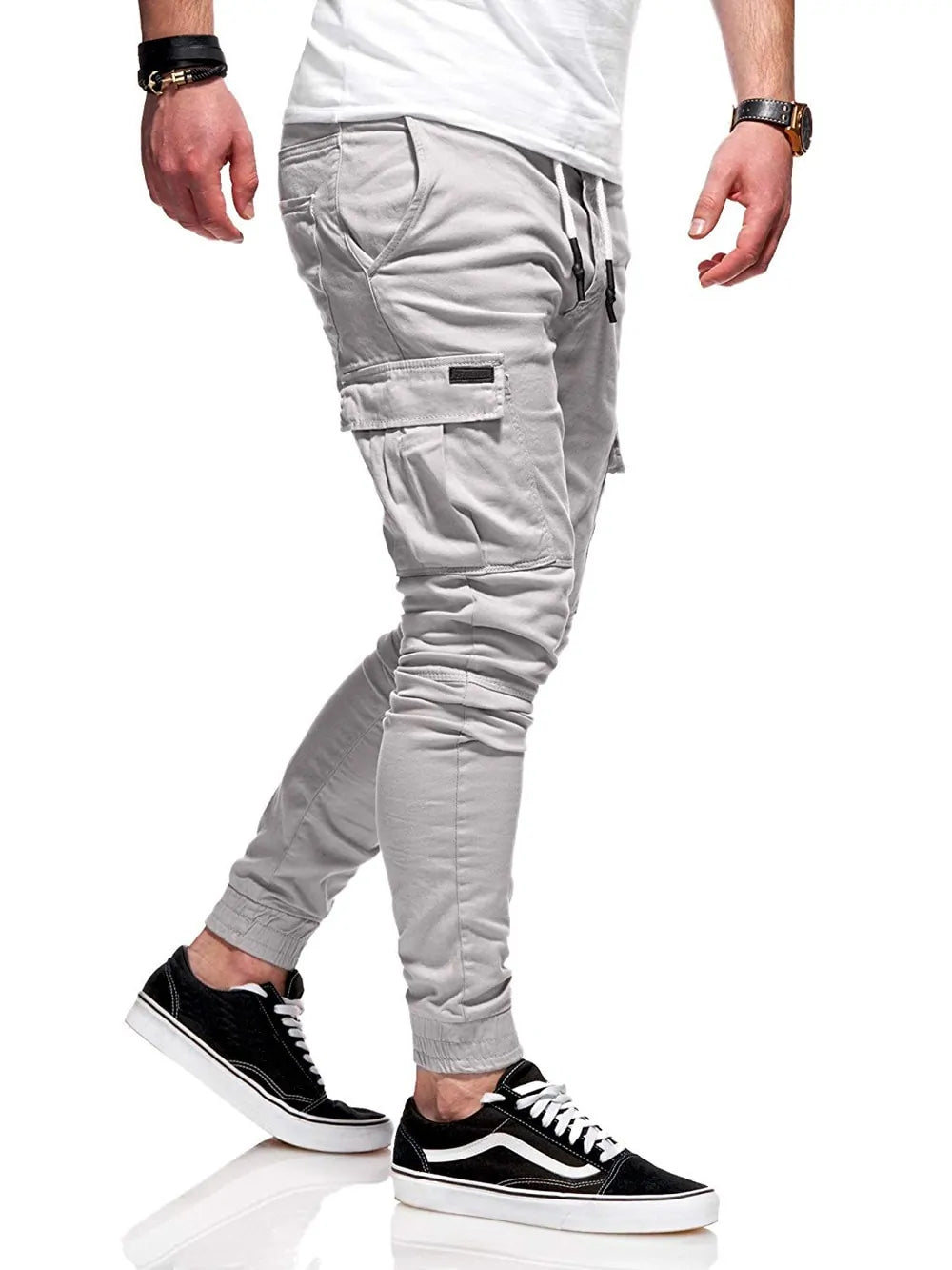 2020 Men's Streetwear Cargo Jogger Pants with Multi-Pockets