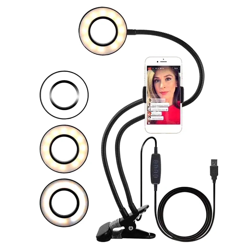 Selfie Ring Light & Phone Holder