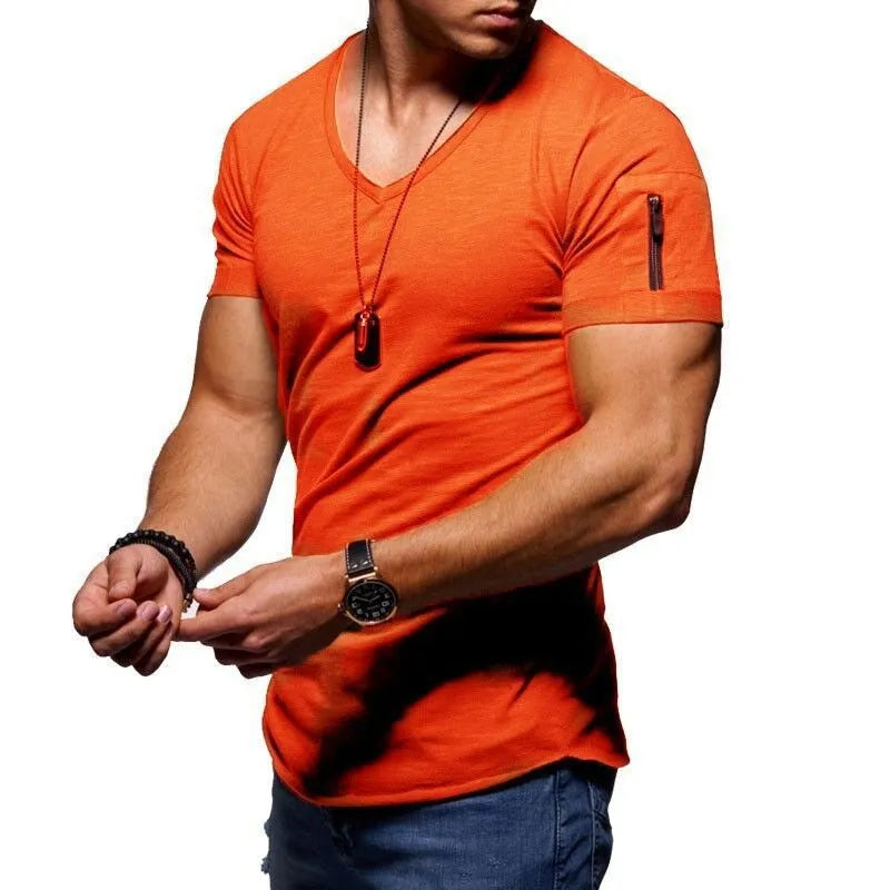 Men's V-Neck Casual T-Shirt