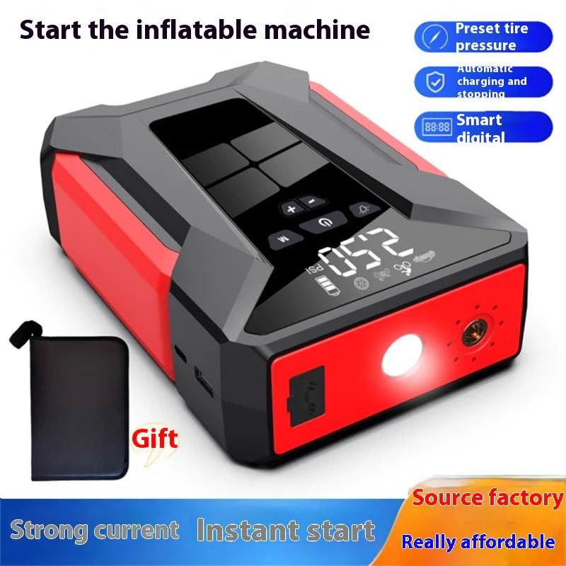 All-in-One 12V Emergency Car Power Bank & Inflatable Starter