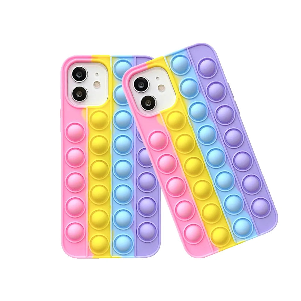 Rainbow Silicone Phone Cover For iPhone