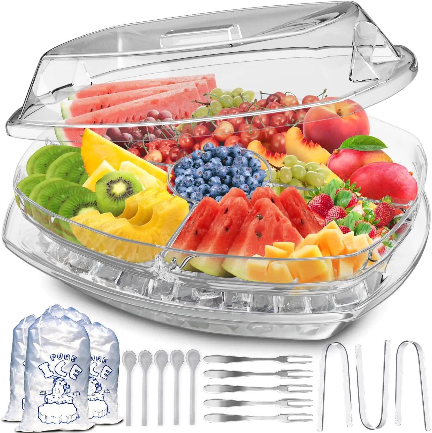 Chilled Serving Tray with Ice