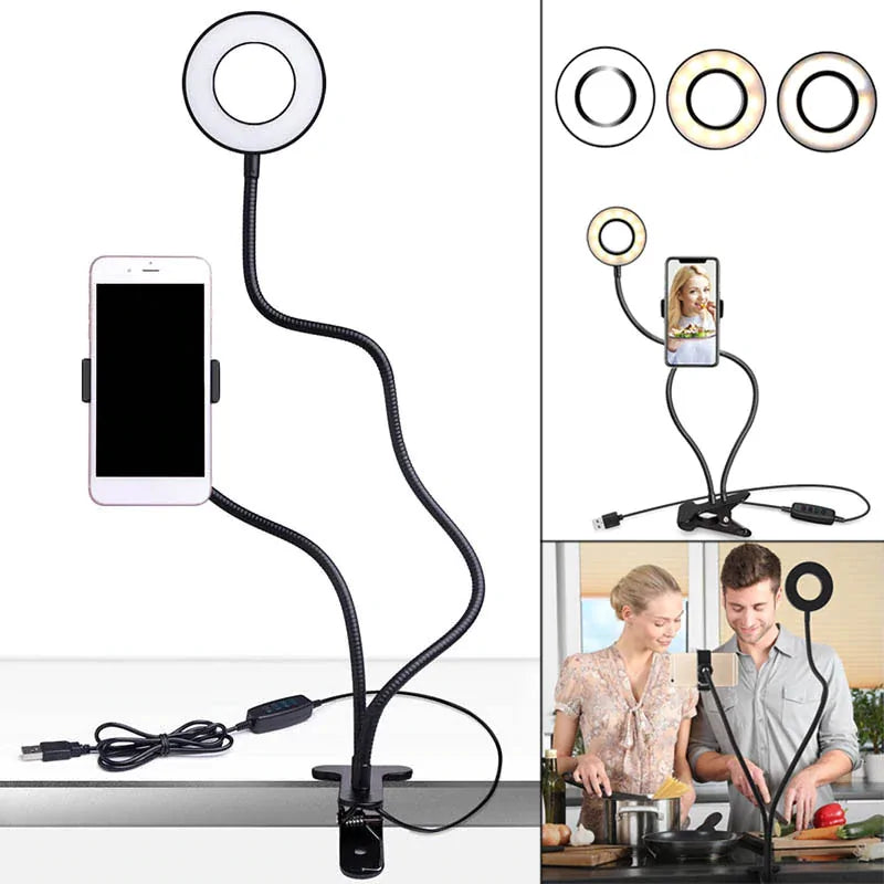 Selfie Ring Light & Phone Holder