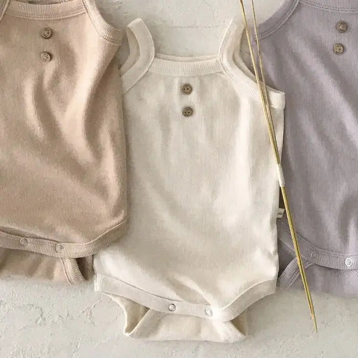 Korean-Style Soft Newborn Sling Romper & Vest