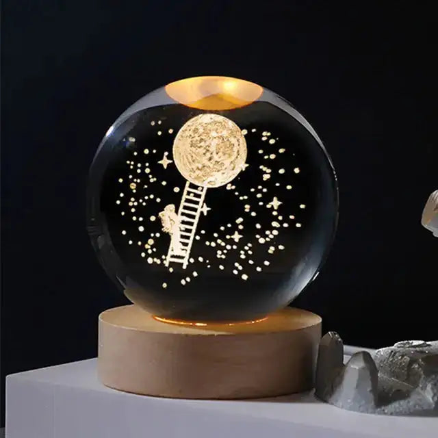 Crystal Ball Night Lights Glowing