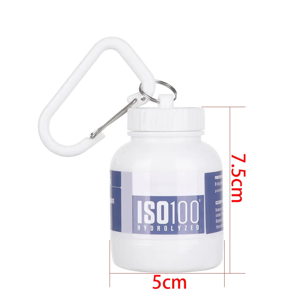 Mini Protein Powder Bottles with Keychain