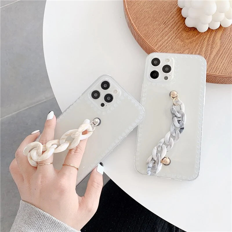 Transparent Bracelet Chain Phone Case for iPhone