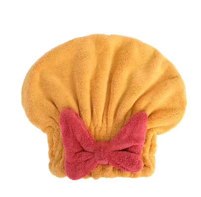 Coral Velvet Hair Towel Cap