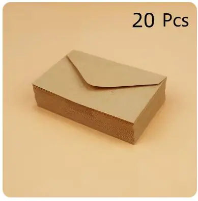 Classical White & Black Mini Paper Envelopes - 10/20/40/80PCS