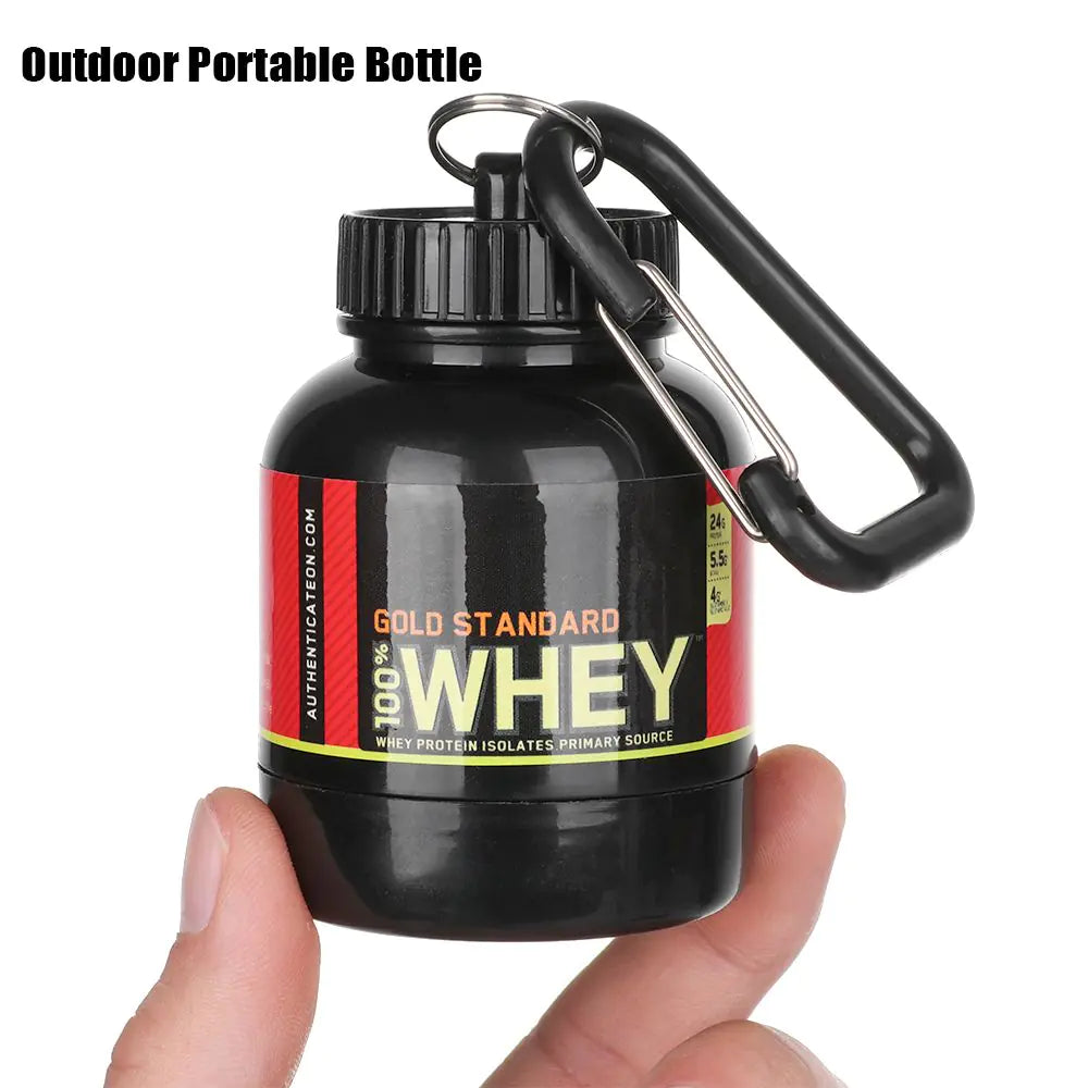 Mini Protein Powder Bottles with Keychain