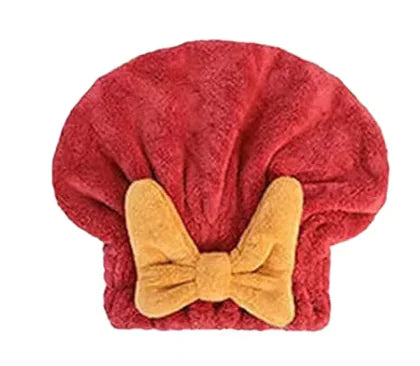 Coral Velvet Hair Towel Cap