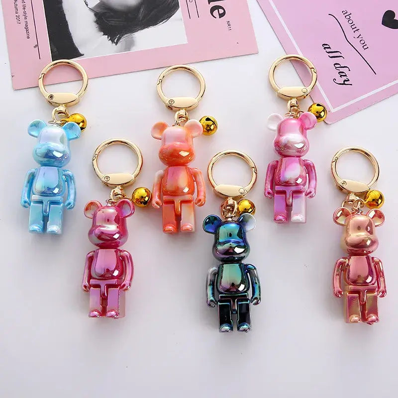 Colorful Bear Keychain Couples Gift