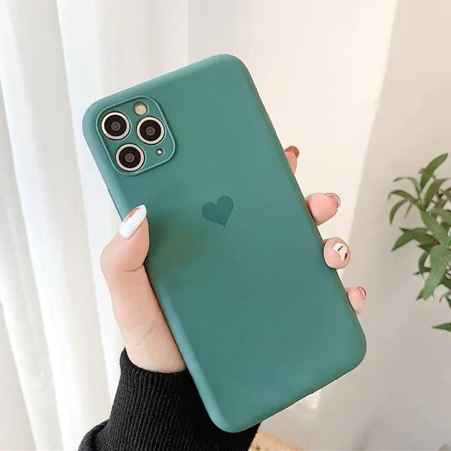 Candy Color Love Heart Case