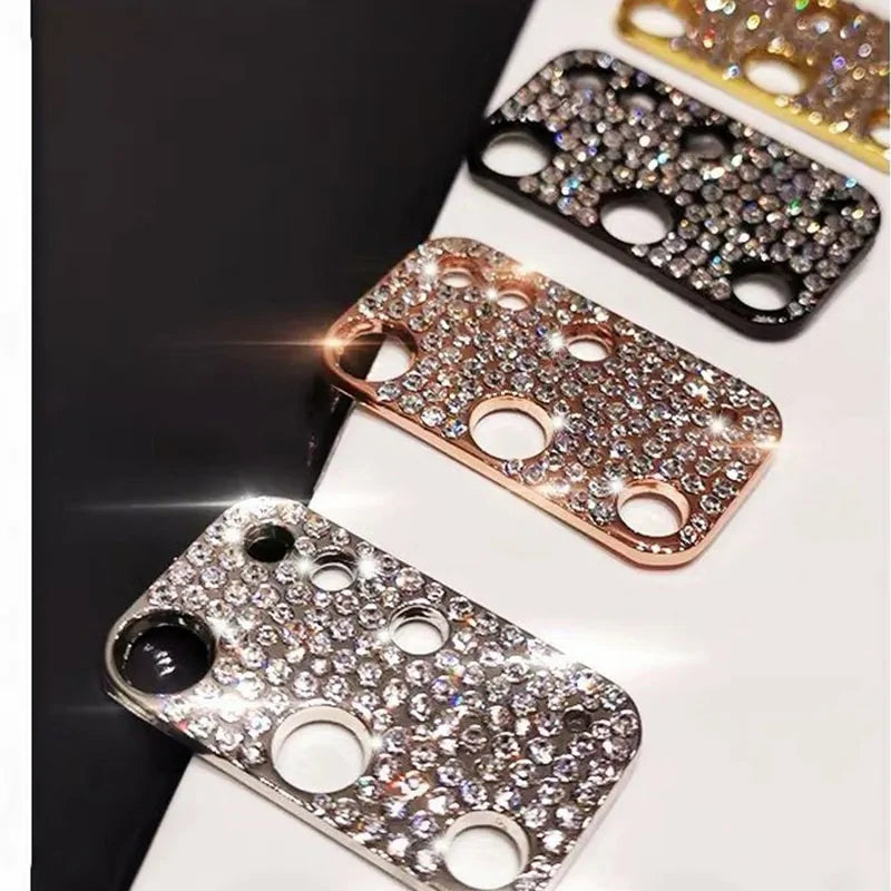 Diamond Metal Phone Camera Lens Protection Cover