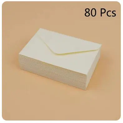 Classical White & Black Mini Paper Envelopes - 10/20/40/80PCS