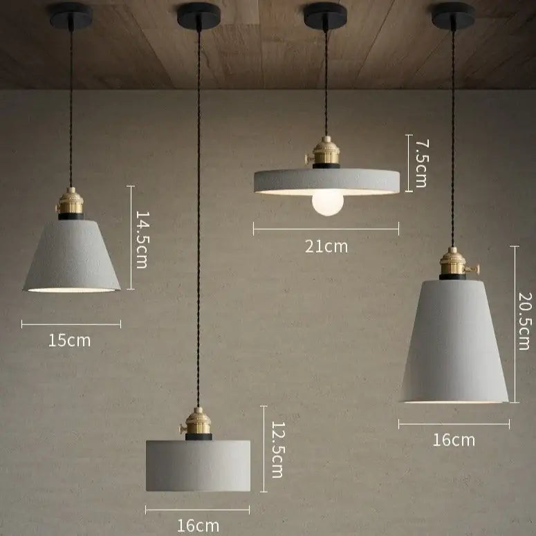 Vintage Style Cemented Pendant Light