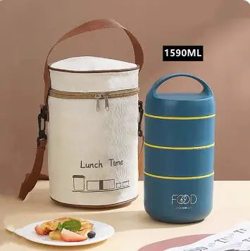 1240ML/1590ML Large Capacity Stainless Steel Lunch Box