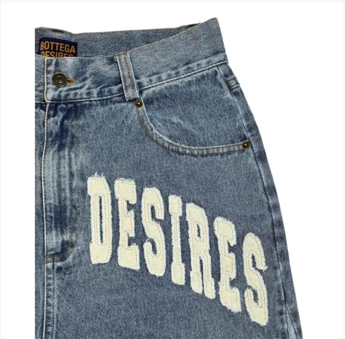 New Fashion Men's Loose Fashion Fashion Brand Retro Alphabet Denim Shorts