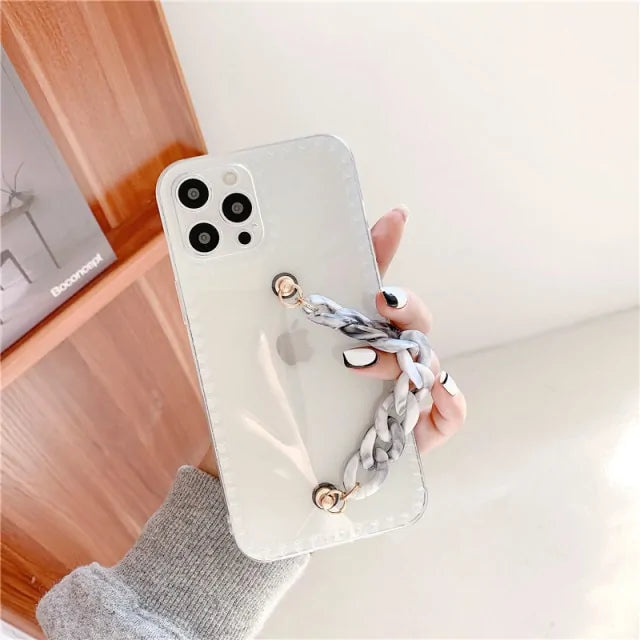 Transparent Bracelet Chain Phone Case for iPhone