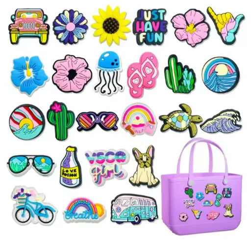 1Set Creative Resin Charms for Bogg Bags