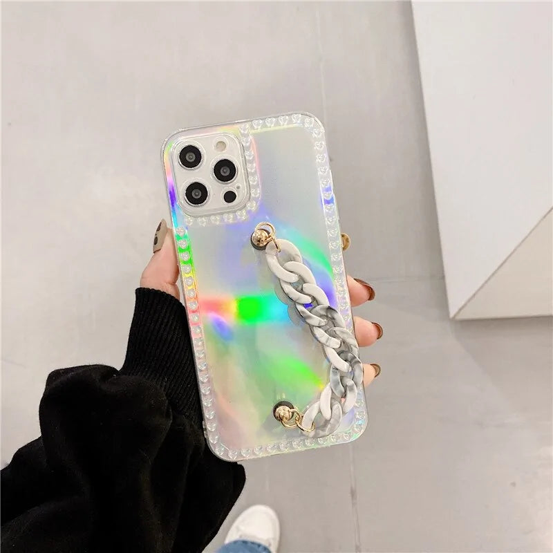 Transparent Bracelet Chain Phone Case for iPhone