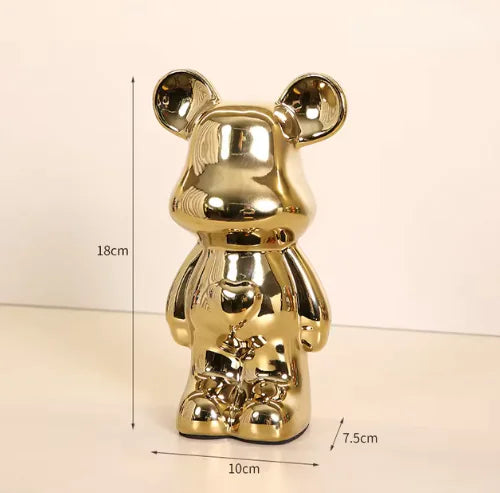 Electroplated Modern Bear Piggy Bank