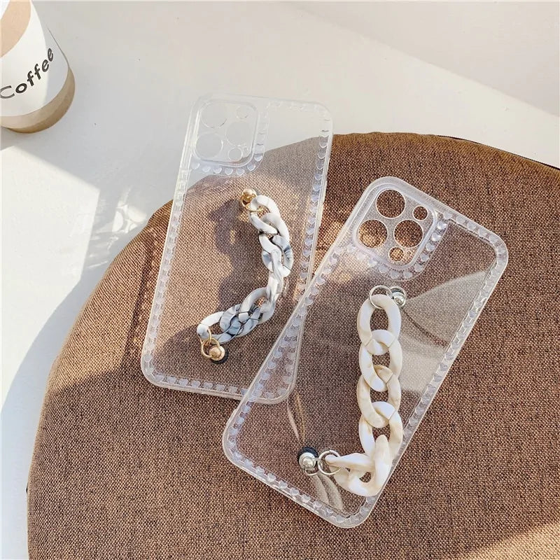 Transparent Bracelet Chain Phone Case for iPhone