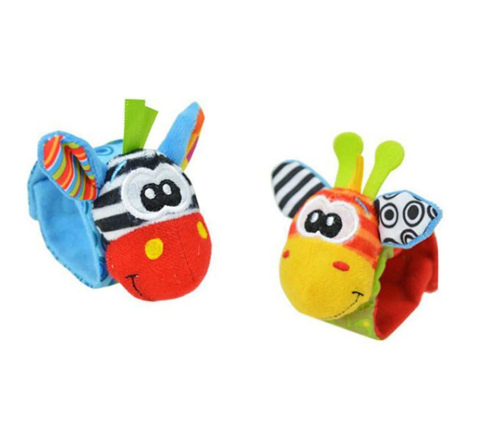 Cartoon Plush Socks Wrist Strap Rattles